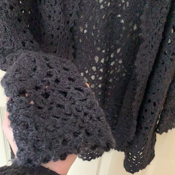 LAUNDRY || Shelli Segal Alpaca Black Knit Cardigan - Picture 4 of 4